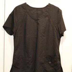 Womens Grey's Anatomy Black Scrubs Top XL